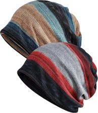 Womens Chemo Headwear Hats Cotton Slouchy Beanie Cap Scarf