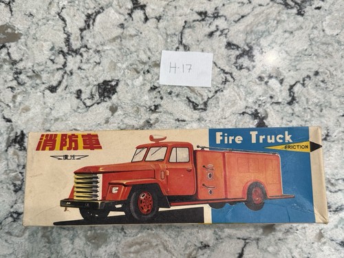 - 50er Jahre - China 650 MF995 FEUERWEHRAUTO REIBUNGS BLECHSPIELZEUG ! - NEU im Karton