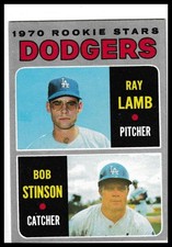 1970 Topps #131 Dodgers 1970 Rookie Stars (Ray Lamb / Bob Stinson) RS, RC