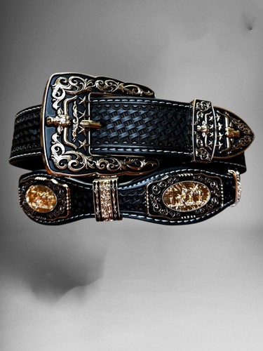 Cintura uomo stile western concho Cinto Vaquero Concho Cinto Oracion Vaquera - Foto 5 di 7