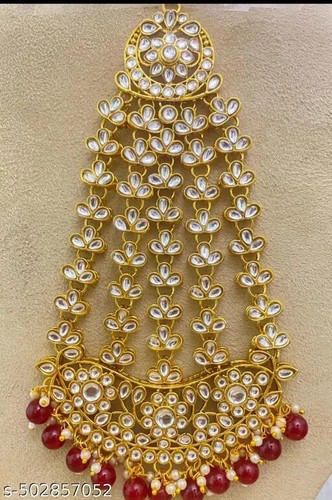 Kundan Bridal Wedding Traditiona Jewelry Passa Jhommer Jewelry Pearls Ethnic See - Picture 2 of 15