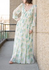 Zimmermann Sheer Silk Floral Dress, Size 3