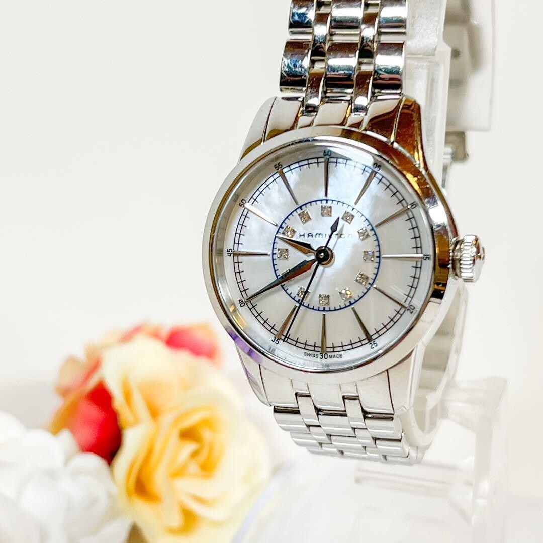 HAMILTON レディース 腕時計 RAILROAD H403110 USED Excellent] HAMILTON Railroad H403110 Diamond Ladies Watch