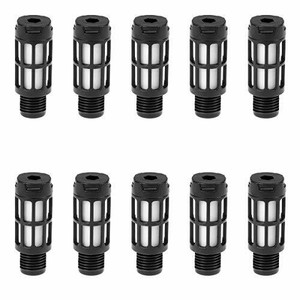 1/4" PT Male Thread Cylinder Pneumatic Silencer Muffler Noise Deadener 1/4" PT Male Thread Cylinder Pneumatic Silencer Muffler Noise Deadener