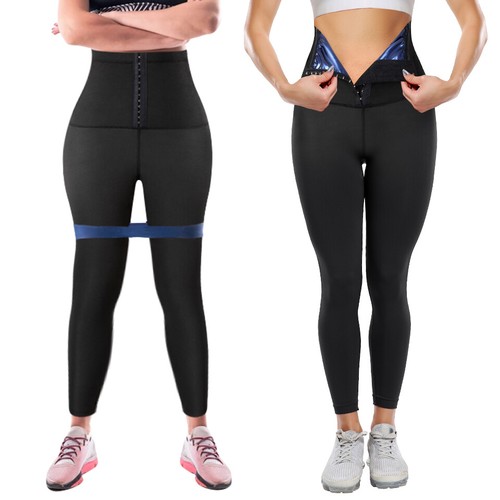 Sweat Sauna Waist Trainer Pants Body Shaper Weight Loss Slimming Pants Leggings - Picture 11 of 22