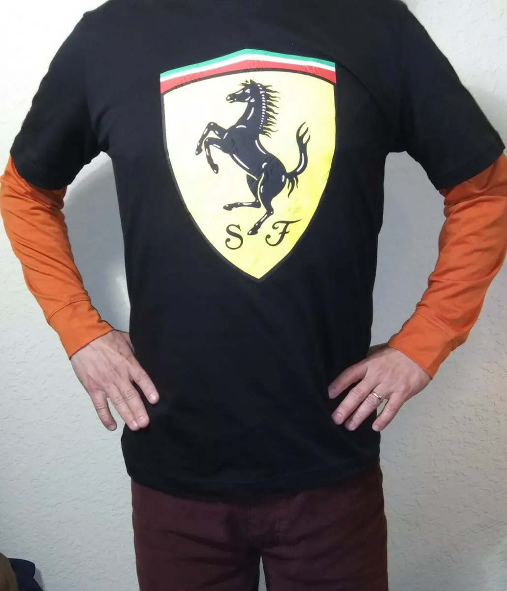 Ferrari logo t shirt cheap