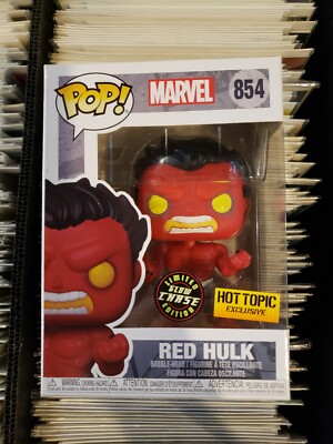 Marvel Red Hulk Glow Chase Pop! Vinyl Figure #854 Funko Hot Topic Exclusive | eBay