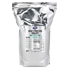 NOW FOODS Whey Protein Isolate Unflavored Powder 10 lbs.