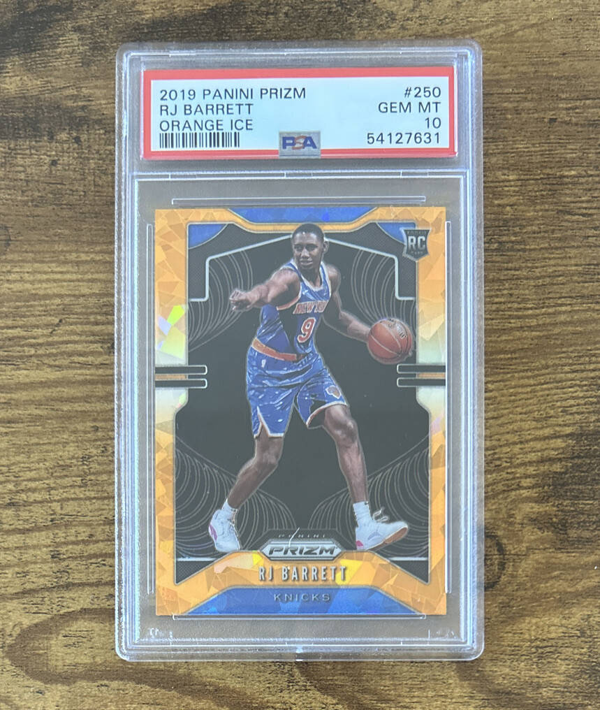 2019 Prizm RJ Barrett RC #250 Orange Ice New York Knicks Rookie PSA 10 GEM MINT