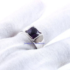 Natural Amethyst Gemstone with 925 Sterling silver Ring for Men's 665