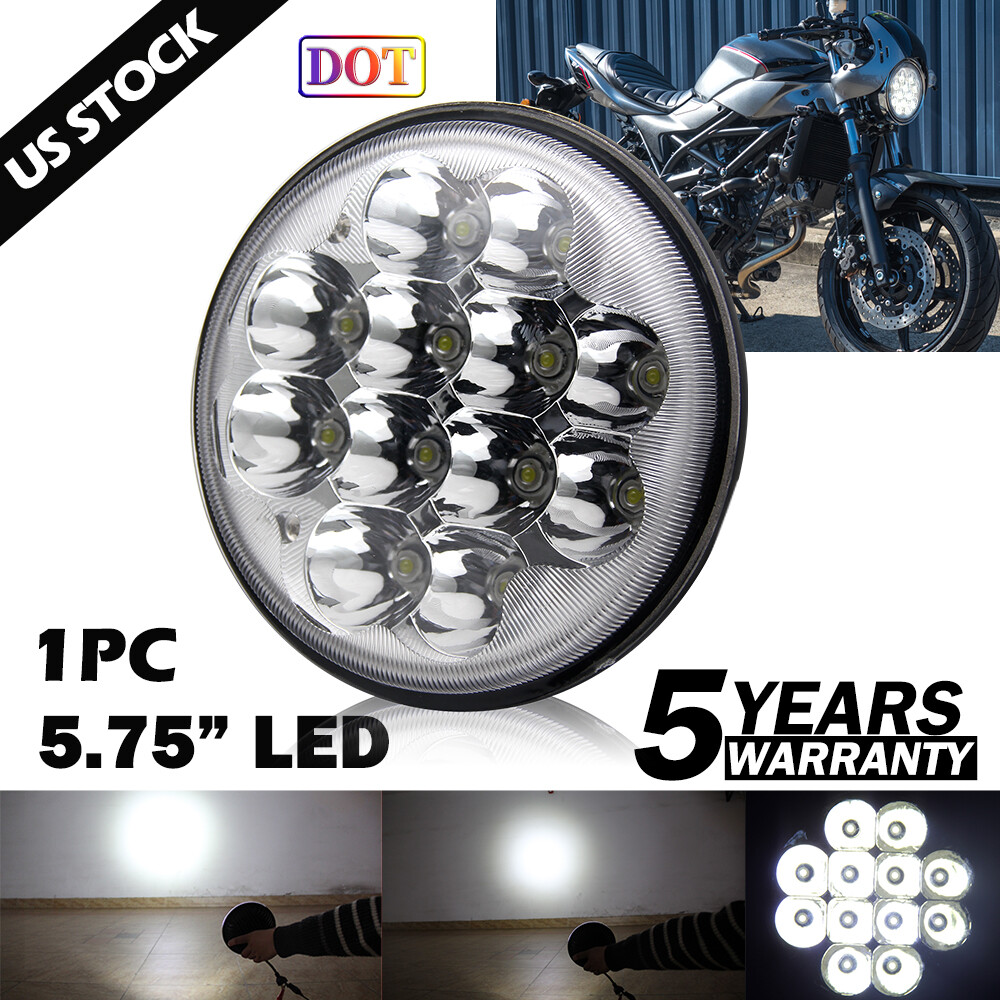 Faro LED de 5,75 compatible con Suzuki Intruder VS VL 700 Faro LED de 5,75 compatible con Suzuki Intruder VS VL 700