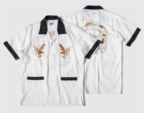 Non Stock 1950s Style Embroidery Souvenir Shirt Men Lightweight Short Sleeve Top - Picture 25 of 26