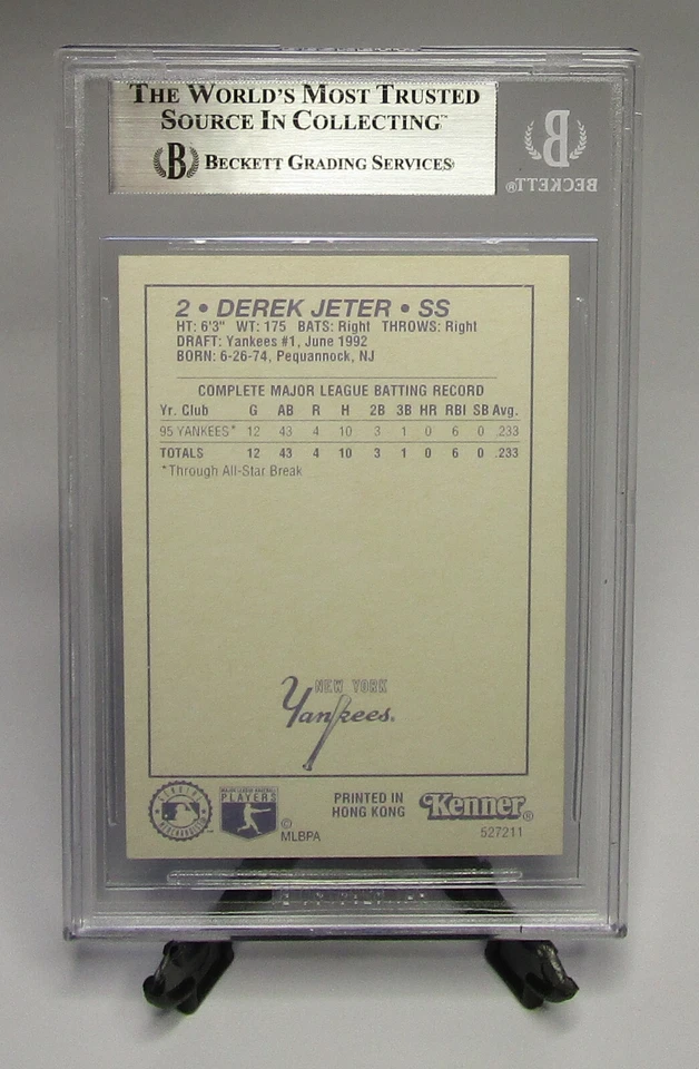 DEREK JETER GRADED BGS 8.5 NM-MT+ 1996 Kenner Starting Lineup Baseball Card - Image 3 of 4