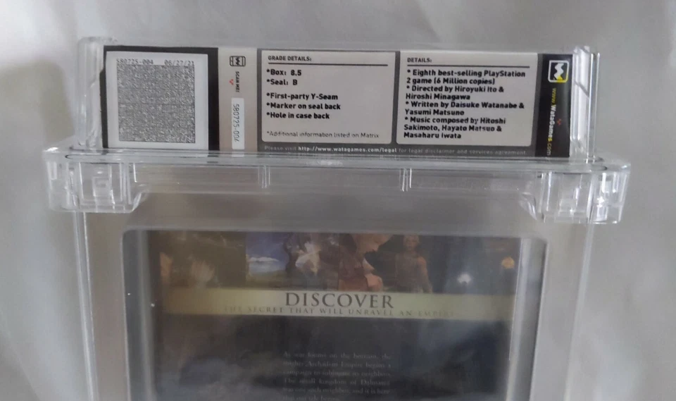 PS2 - Final Fantasy XII ~ High Grade ~ Factory Sealed Game ~ WATA 8.5 ~ Seal B - Image 2 of 4