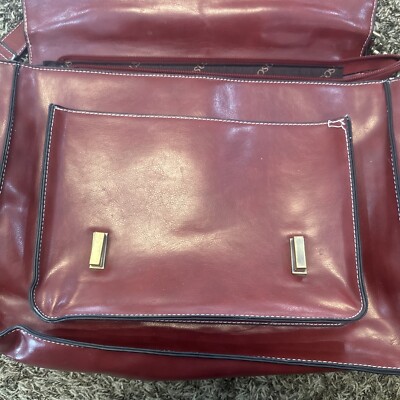 Women's Ecosusi Faux Leather Messenger Briefcase Backpack Laptop