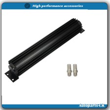 15 Dual Pass Transmission Trans Cooler Aluminum Universal With 14 Npt Fitting