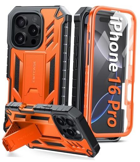 for iPhone 16 Pro Case: Military Grade Drop for iPhone 16 Pro(6.3 inch) Orange