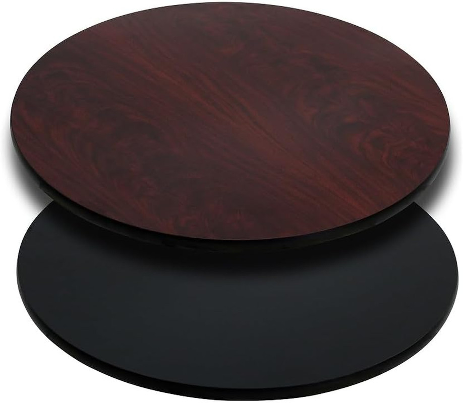 Glenbrook 30'' round Table Top with Black or Mahogany Reversible Laminate Top
