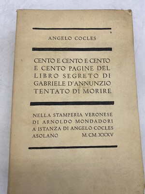 ENGEL COCLES - HUNDERTHUNDERT SEITEN DES GEHEIMEN BUCHES VON GABRIELE D'ANNUNZIO
