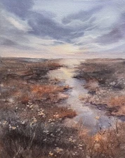 Original Landscape Watercolor Paintings Nature Wall Art Meadow