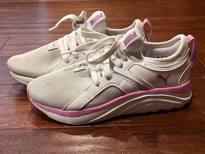 Puma 386297 Sophia Soft Ride White Pink Girls 2 School Athletic