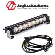 Baja Designs 10" S8 Clear Driving/Combo Light Bar W/ Toggle Harness & Backlight