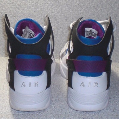 Nike Air Flight Huarache PRM QS White Black Lyon Blue Berry (686203-100) s10.5 Nike Air Flight Huarache PRM QS White Black Lyon Blue Berry  main image 3