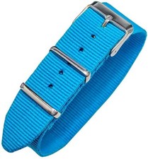 Voguestrap TX2012BL Comfort Strap Unisex 20mm Blue Nylon One-Piece Watchband