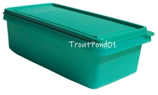 Tupperware Stak N Stor Refrigerator Storage Container Stack and Store Teal 9 1/4