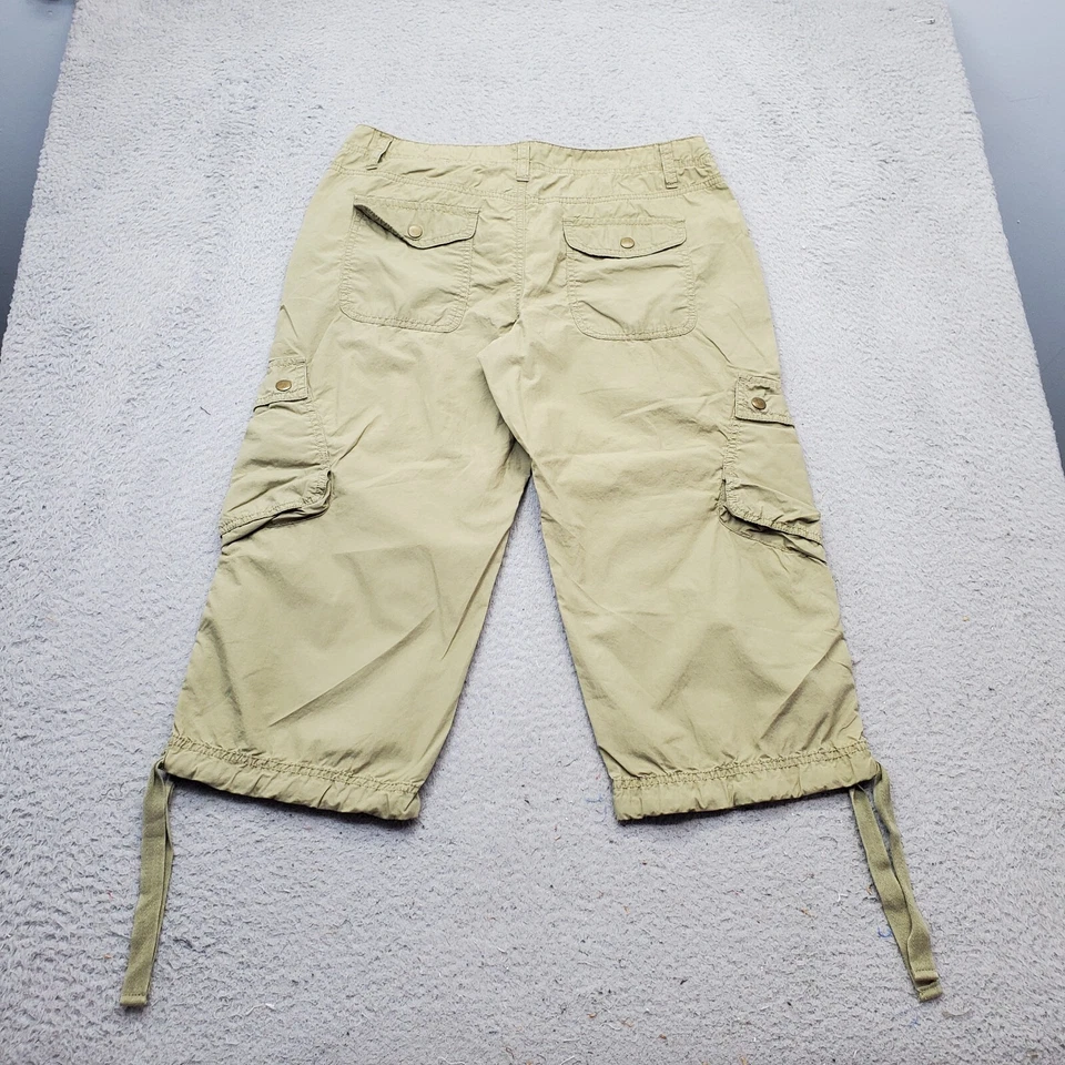 Pantalones Cortos de Carga London Jean para Mujer Talla 6 Verde Ajustable Corbata Tobillo Bolsillos Foto 2 de 4