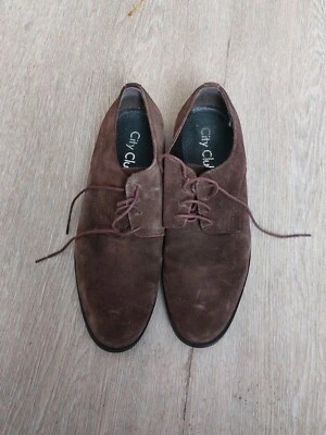 Mocassins cuir daim marron CITY CLUB. Pointure 42 TBE. - Photo 1/4