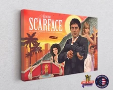 Scarface Al Pacino Tony Montana Mafia Painting Canvas Print Art Home Decor Wall