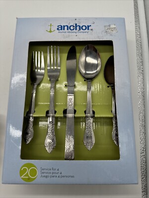 Anchor Hocking 2013 Flatware Service For 4 utensils New In Box