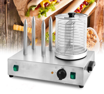 Electric Hot Dog Machine Steamer Bun Warmer 110V Bread Sausages Taquitos Maker