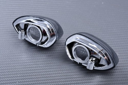 Pair of Black Smoke Rear Turn Signals Lenses R & L YAMAHA TDM 900 2004-2014 - Picture 2 of 4