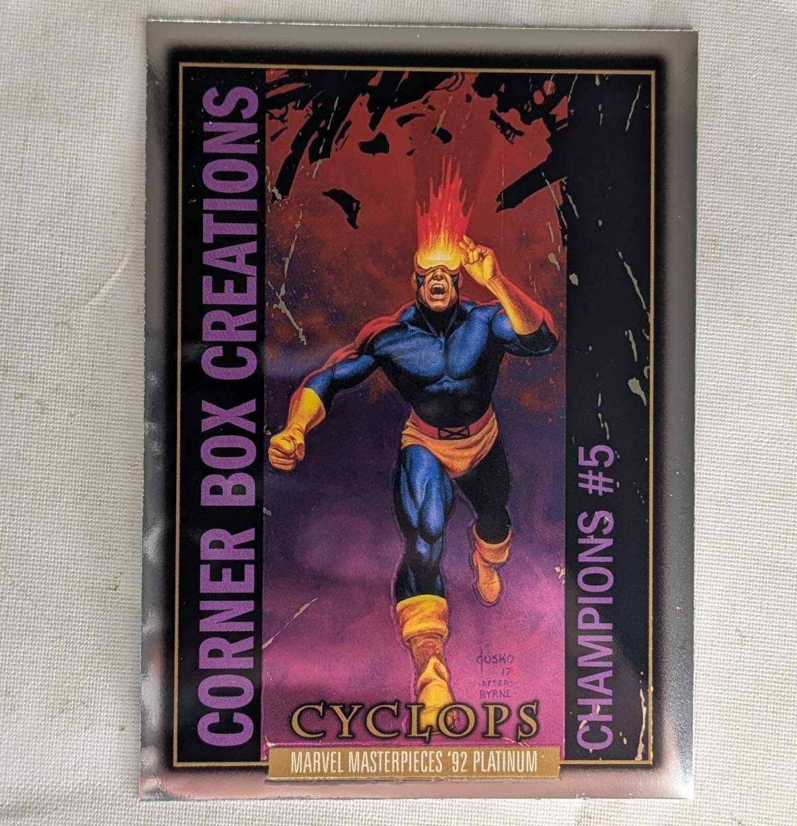 2024 Marvel Masterpieces '92 Platinum Cyclops Corner Box Creations