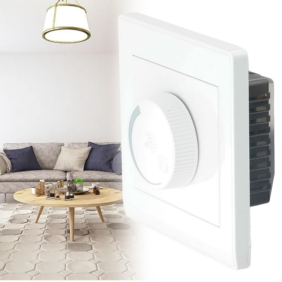 100W Fashion Rotating Triac LED Dimmer Switch WallSocket For Light