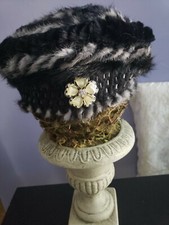 womens winter fur beret
