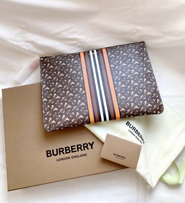 Burberry TB monogram pouch clutch for crest horseferry trench coat - Main Image