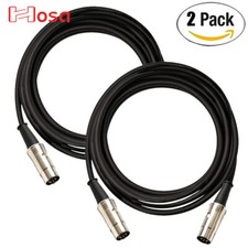 2-PACK Hosa MID-510 10FT Pro MIDI Serviceable 5-Pin DIN to Same Cable Black