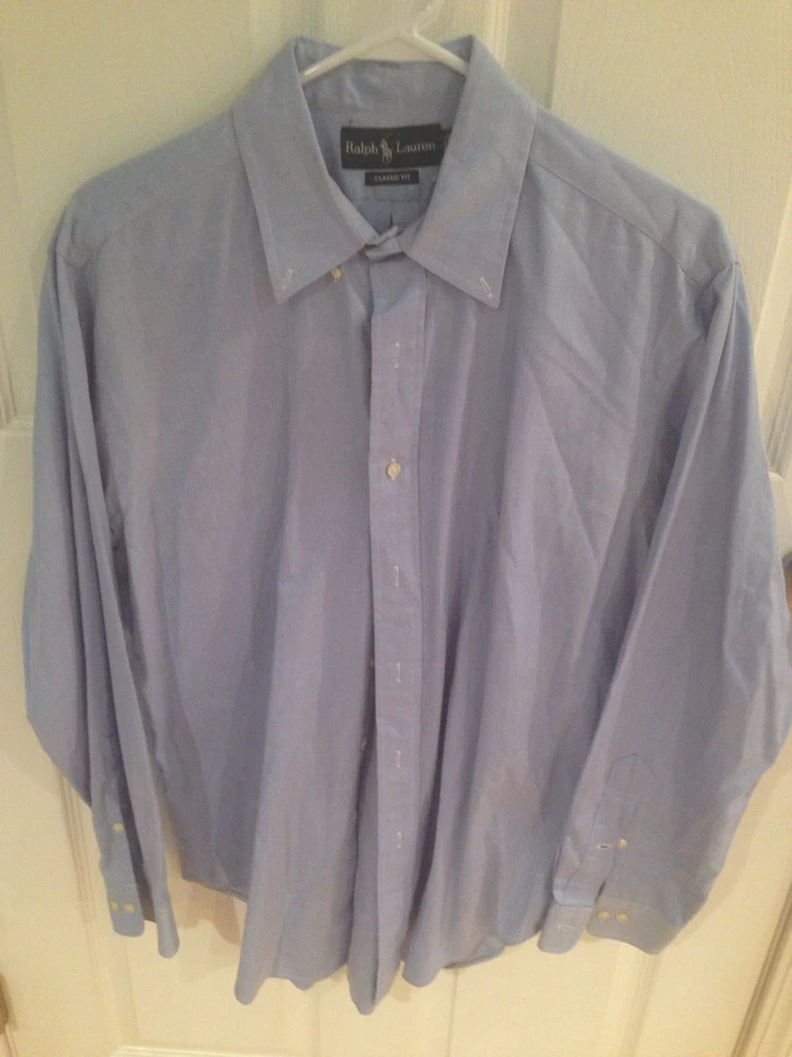 Polo Ralph Lauren Hombre Azul Manga Larga Con Botones 16 32-33 Foto 2 de 4