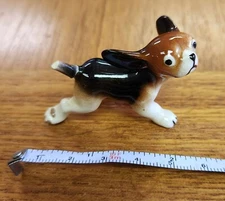 Antique Vintage Hagen Renaker Running Beagle Ceramic Figurine - DAMAGED