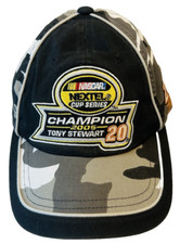 NASCAR NEXTEL Cup Series Champion 2005 Tony Stewart #20 Camo Hat Chase Brand