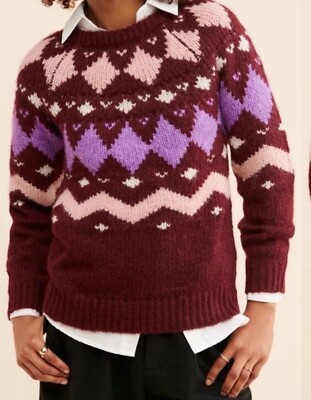 Vero Moda Fair Isle Sweater Womens Medium Nwt Nordic