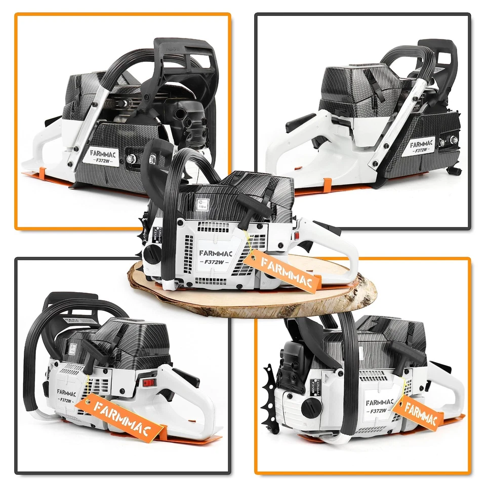 71cc Gas Chainsaw Power Head All Parts Compatible with Husqvarna 372XP Cut Tree - Image 4 of 4