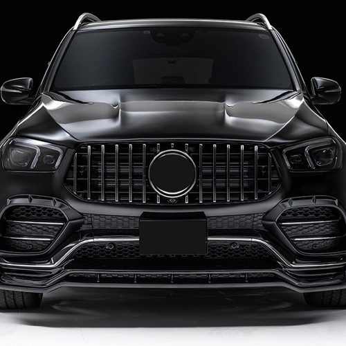 Gloss Black Front Grill Cover For Mercedes Benz W167 GLE350 GLE53 2019-2022 NEW - Picture 4 of 13