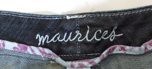 Ladies "Maurices" Size 13/14R (W35xL5) Blue, Mid Rise, Cut Off, Denim Shorts - Picture 2 of 7