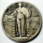 1923? Standing Liberty Quarter 25C Coin Type 2a Pedestal Date Unclear 1917-1924