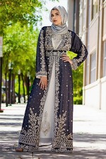 Dress Fancy Long Georgette SALE Eid Farasha Abaya Dubai Gown Kaftan Moroccan