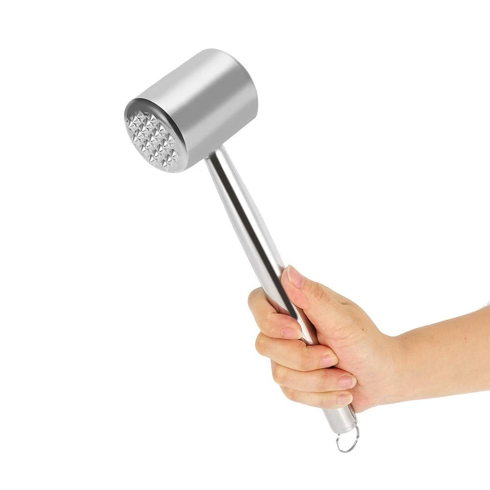 Stainless Steel Meat Hammer, Dual Sided Tenderizer Mallet with Ergonomic Hand...